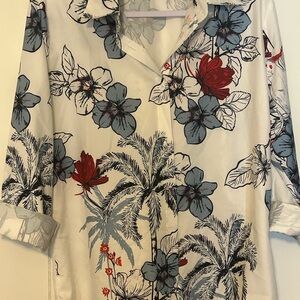 Floral Print Button-Up Shirt
